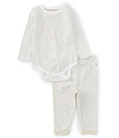 Burt's Bees Baby Boys Newborn-12 Months Long Sleeve Striped Bodysuit & Striped Pant Set