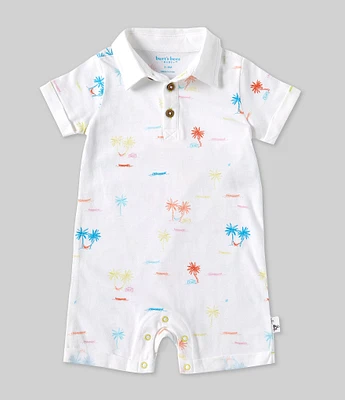 Burt's Bees Baby Boys Newborn-24 Months Short Sleeve Beach Shack Shortalls