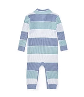 Burt's Bees Baby Boys Newborn-24 Months Stripe Quarter Zip Coverall