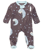 Burt's Bees Baby Boys Newborn-6 Months Long Sleeve Moonlit Forest Footed Coverall