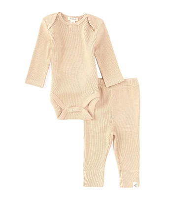 Burt's Bees Baby Boys Newborn-9 Months Long-Sleeve Thermal Bodysuit & Matching Pant Set