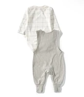 Burt's Bees Baby Boys Plaid Jumpsuit & Bodysuit Set