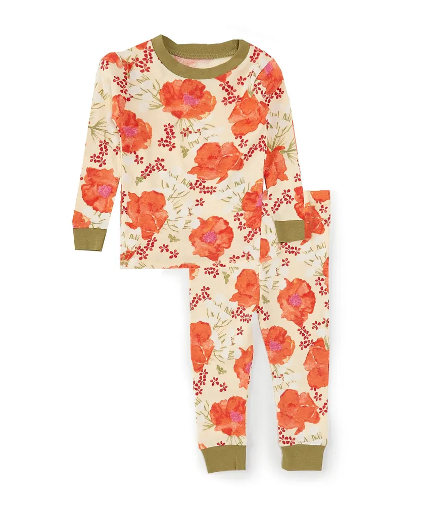 Burt's Bees Baby Girls 12-24 Months Blooming Fields Tee & Pajama Pants Set