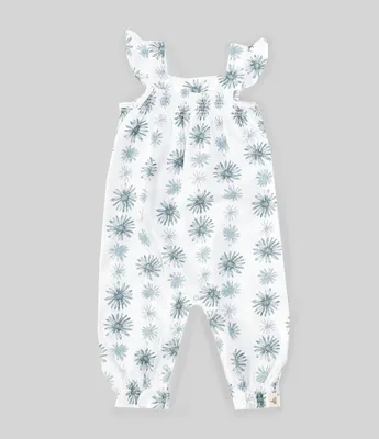 Burt's Bees Baby Girls Newborn-24 Months Desert Daisies Smocked Jumpsuit