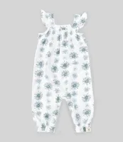 Burt's Bees Baby Girls Newborn-24 Months Desert Daisies Smocked Jumpsuit