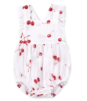 Burt's Bees Baby Girls Newborn-24 Months Sleeveless Cherry Pickin' Bodysuit