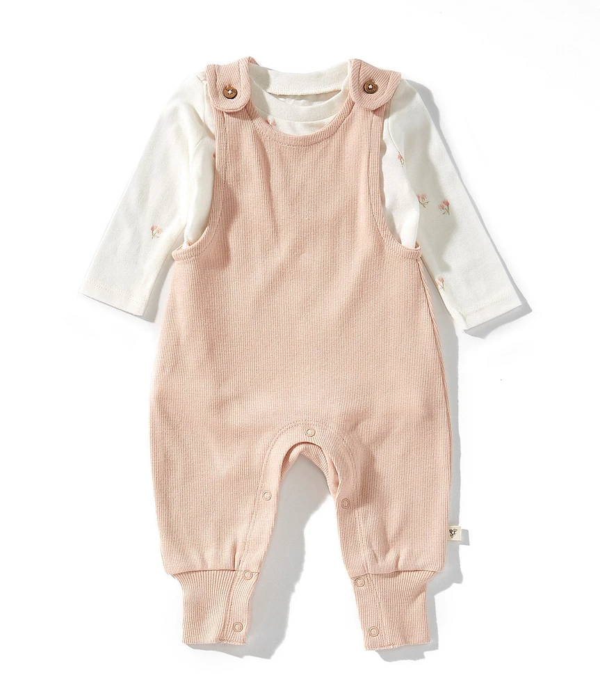Burt's Bees Baby Girls Ditsy Floral Jumpsuit & Bodysuit Set