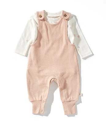 Burt's Bees Baby Girls Ditsy Floral Jumpsuit & Bodysuit Set