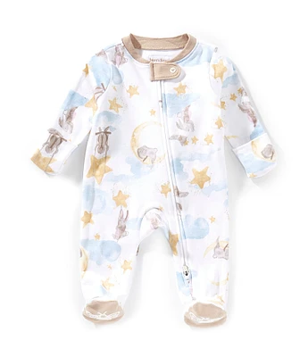 Burt's Bees Baby Girls Newborn-9 Months Long-Sleeve Printed Footed Coverall