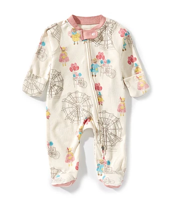 Burt's Bees Baby Girls Long Sleeves Fall Carnival Sleep & Play Footie