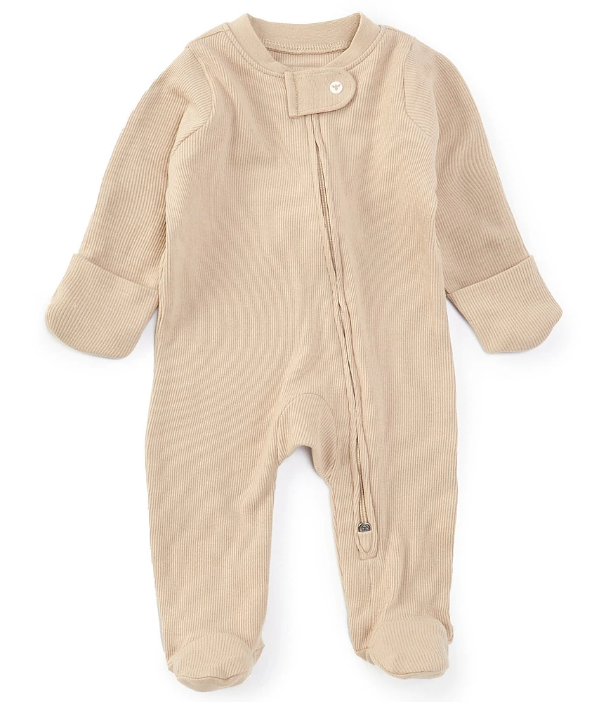 Burt's Bees Baby Newborn-9 Months Long-Sleeve Solid Footed Coverall