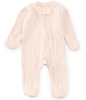 Burt's Bees Baby Newborn-9 Months Long-Sleeve Solid Footed Coverall