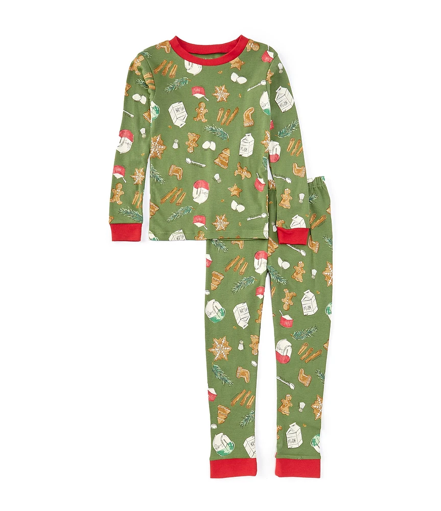 Burt's Bees Little Boys 2T-5T Long-Sleeve Holiday Cookies Pajama T-Shirt & Matching Pajama Pant Set