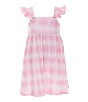 Burt's Bees Little Girls 2T-5T Flutter-Sleeve Wavy-Tie-Dye Dress