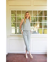 Buru Cropped Sleeveless Mock Neck Button Back Cropped Coordinating Boxy Top