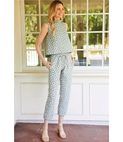 Buru Cropped Sleeveless Mock Neck Button Back Cropped Coordinating Boxy Top