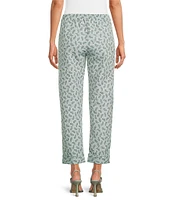 Buru Everyday High Rise Paisley Print Coordinating Ankle Pants