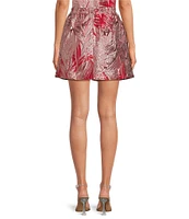 Buru Everyday Palm Brocade Coordinating Mini Skirt