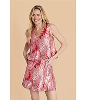 Buru Everyday Palm Brocade Coordinating Mini Skirt