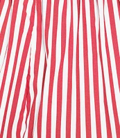 Buru Everyday Stripe Print Elastic Waistband Coordinating Shorts