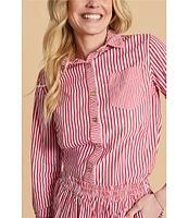 Buru Everyday Stripe Print Elastic Waistband Coordinating Shorts