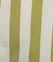 Buru Tie Shoulder Strap Stripe Print Scalloped V-Neck Maxi Dress