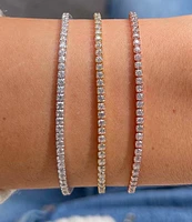 By Adina Eden Crystal Eden Classic Thin Tennis Line Bracelet