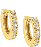 By Adina Eden CZ Mini Crystal Huggie Hoop Earrings