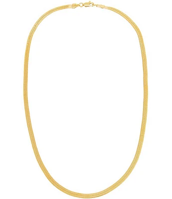 By Adina Eden Herringbone Chain Necklace