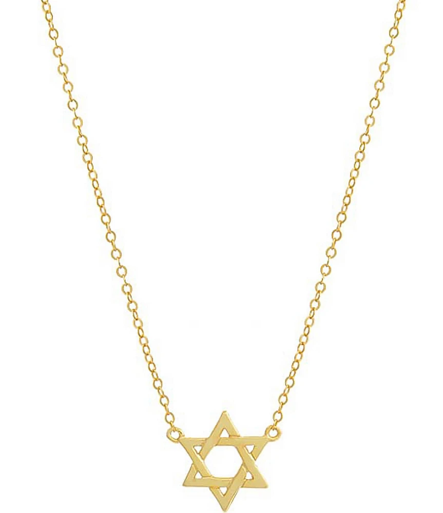 By Adina Eden Solid Star Of David Short Pendant Necklace