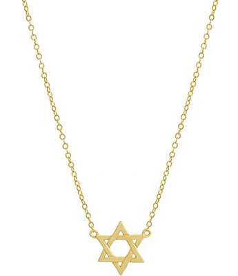 By Adina Eden Solid Star Of David Short Pendant Necklace