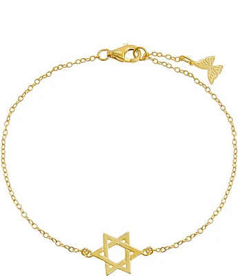 By Adina Eden Solid Star Of David Line Bracelet