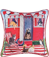 C&F Home Cat Caravan Printed Throw Pillow