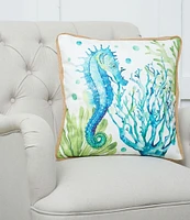 C&F Home Seahorse Life Embroidered Throw Pillow