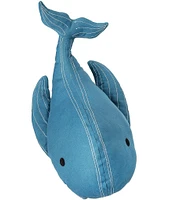 C&F Home Whale-Shaped Applique and Embellished Throw Pillow