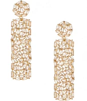 C by Cezanne Mosaic Tile Multi Crystal Drop Earrings