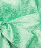 Cabernet Leafy Satin 3/4 Sleeve Coordinating Wrap Robe