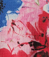 Calessa Antique Floral Print Crew Neck 3/4 Sleeve Tunic