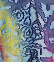 Calessa Burnout Tie Dye Crew Neck 3/4 Sleeve Tunic