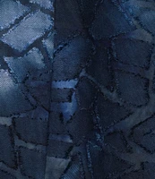 Calessa Drape Neck Long Sleeve Burnout Tie Dye Cardigan