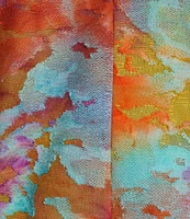 Calessa Plus Size Burnout Tie-Dye Open-Front Knit Cardigan