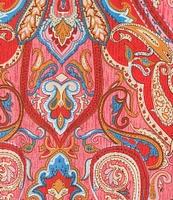 Calessa Plus Size Embroidered Patchwork Print Split V-Neck 3/4 Sleeve Tunic