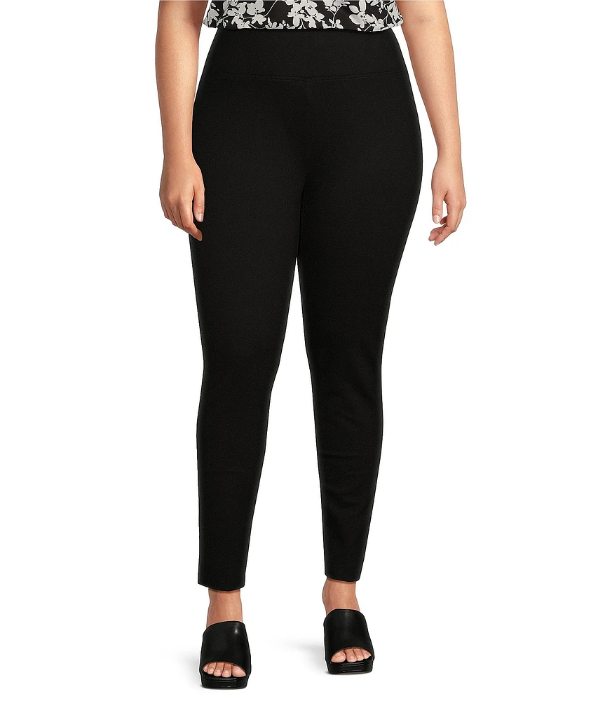 Calessa Plus Size Ponte Knit Pull-On Leggings