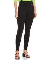 Calessa Ponte Ankle Length High Rise Pull-On Pants