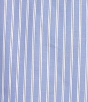 Calessa Short Pearl Sleeve Split V-Neck Striped Woven Blouse