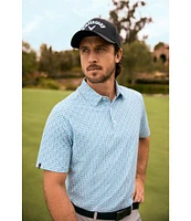 Callaway 18th Hold Food Print Short Sleeve Golf Polo Shirt