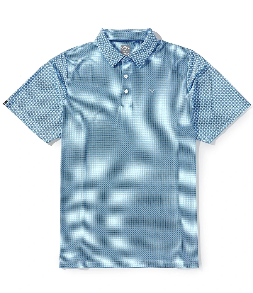 Callaway Big & Tall Chevron Foulard Print Short Sleeve Golf Polo Shirt