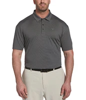 Callaway Big & Tall Fine Line Stripe Stretch Short Sleeve Polo Shirt