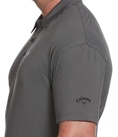 Callaway Big & Tall Fine Line Stripe Stretch Short Sleeve Polo Shirt