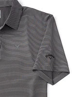 Callaway Big & Tall Fine Line Stripe Stretch Short Sleeve Polo Shirt